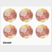 Sticker Rond Floral pattern 2 (Feuille)