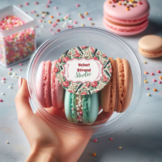 Sticker Rond Floral Pink Green Hair Stylist Business