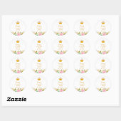 Sticker Rond Floral Princess (Feuille)
