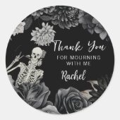 Sticker Rond Floral RIP Années 30e anniversaire (Devant)
