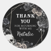 Sticker Rond Floral RIP Années 30e anniversaire (Devant)