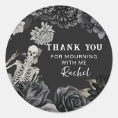 Sticker Rond Floral RIP Années 30e anniversaire (Devant)