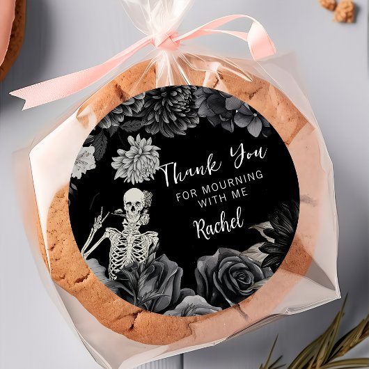 Sticker Rond Floral RIP Années 30e anniversaire