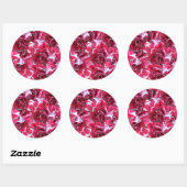 Sticker Rond Floral rouge (Feuille)