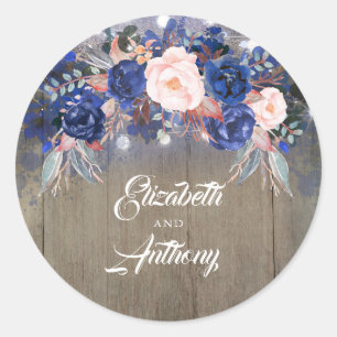Sticker Rond Floral Rustique