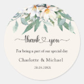 Sticker Rond Floral simple et élégant à l'eucalyptus (Devant)