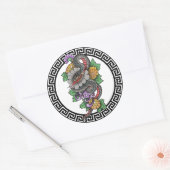 Sticker Rond Floral snake (Enveloppe)