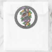 Sticker Rond Floral snake (Sac)