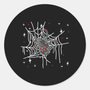 Sticker Rond Floral Spider Web Lazy Costume d'Halloween mignon