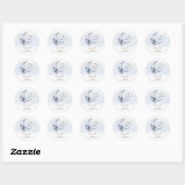 Sticker Rond Floral Sur Le Baby shower Lune (Feuille)