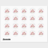 Sticker Rond Floral Tea Bridal Shower (Feuille)