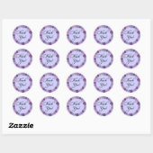 Sticker Rond Floral Thank (Feuille)