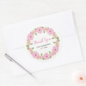 Sticker Rond Floral Thank (Enveloppe)
