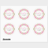 Sticker Rond Floral Thank (Feuille)
