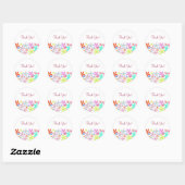 Sticker Rond Floral Thank (Feuille)