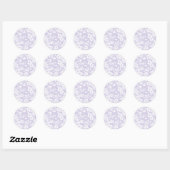 Sticker Rond Floral Trellis - Dusty Lavender (Feuille)