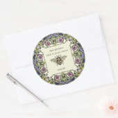 Sticker Rond Floral Victorian Honey Label Personalize (Enveloppe)
