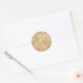 Sticker Rond Floral vintage (Enveloppe)