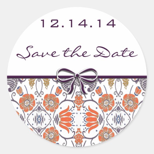 Sticker Rond Floral vintage (Devant)