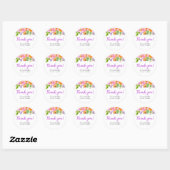 Sticker Rond Floral Watercolour Boho Fall Bride Shower (Feuille)