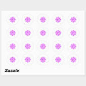 Sticker Rond Floral Yin Yang (Feuille)