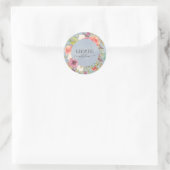 Sticker Rond florale estivale vibrante fait main avec amour (Sac)