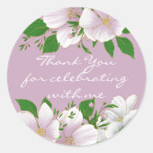 Sticker Rond Florales Gold Extrait Sur Rose (Devant)