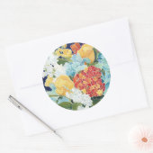 Sticker Rond Florals II de minuit (Enveloppe)