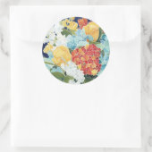 Sticker Rond Florals II de minuit (Sac)