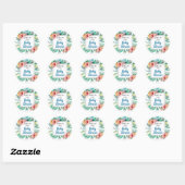 STICKER ROND FLORAUX ET VERDURE LUMINEUX (Feuille)