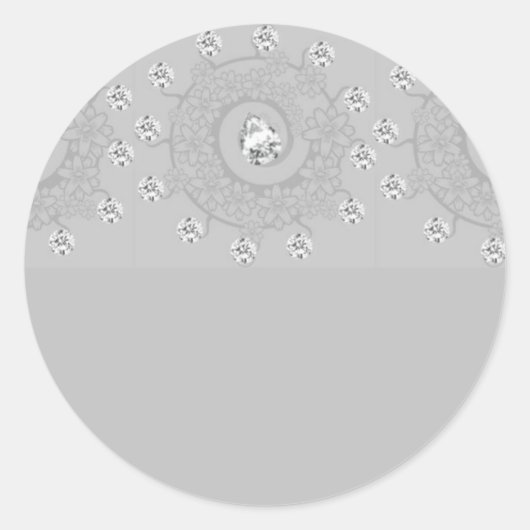 Sticker Rond Flore à motif diamant (Devant)