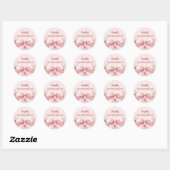Sticker Rond Flore arc rose Quinceanera (Feuille)