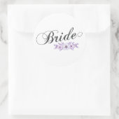 Sticker Rond Flore de mariée simple et élégante | Sceau à colle (Sac)