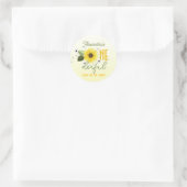 Sticker Rond Flore de tournesol (Sac)
