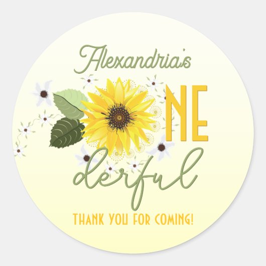 Sticker Rond Flore de tournesol (Devant)