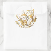 Sticker Rond Flore décorative antique (Sac)