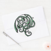 Sticker Rond Flore décorative antique (Enveloppe)