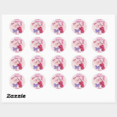 Sticker Rond Flore exotique pour maman (Feuille)