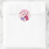 Sticker Rond Flore exotique pour maman (Sac)