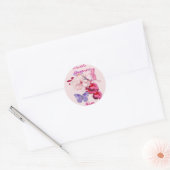 Sticker Rond Flore exotique pour maman (Enveloppe)