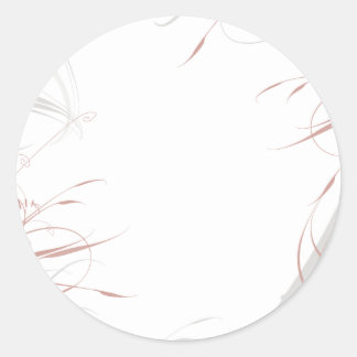 Sticker Rond Flore gris et bleu minimaliste Mariage