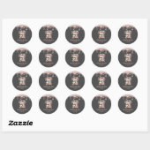 Sticker Rond Flore Mixer Rose Gold Drives Bakery (Feuille)