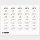 Sticker Rond Flore mixte rose personnalisée (Feuille)