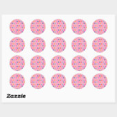 Sticker Rond Flore Pinky (Feuille)