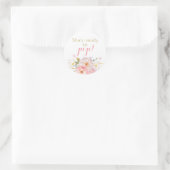 Sticker Rond Flore rose douce Elle est prête à coller des autoc (Sac)