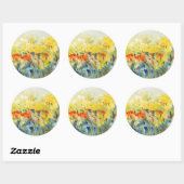 Sticker Rond Flore Sway II (Feuille)