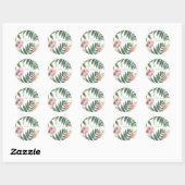 Sticker Rond Flore tropicale (Feuille)