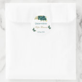 Sticker Rond Flore verdoyante Quinceañera (Sac)