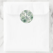 Sticker Rond Flore verte sans joint (Sac)
