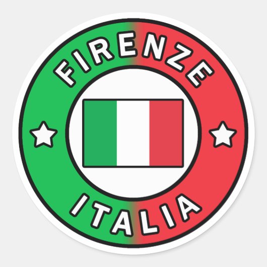 Sticker Rond Florence Italia (Devant)